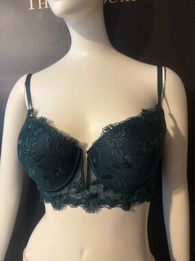 Marilyn Monroe Dark Teal Lace Longline Push-Up Bra